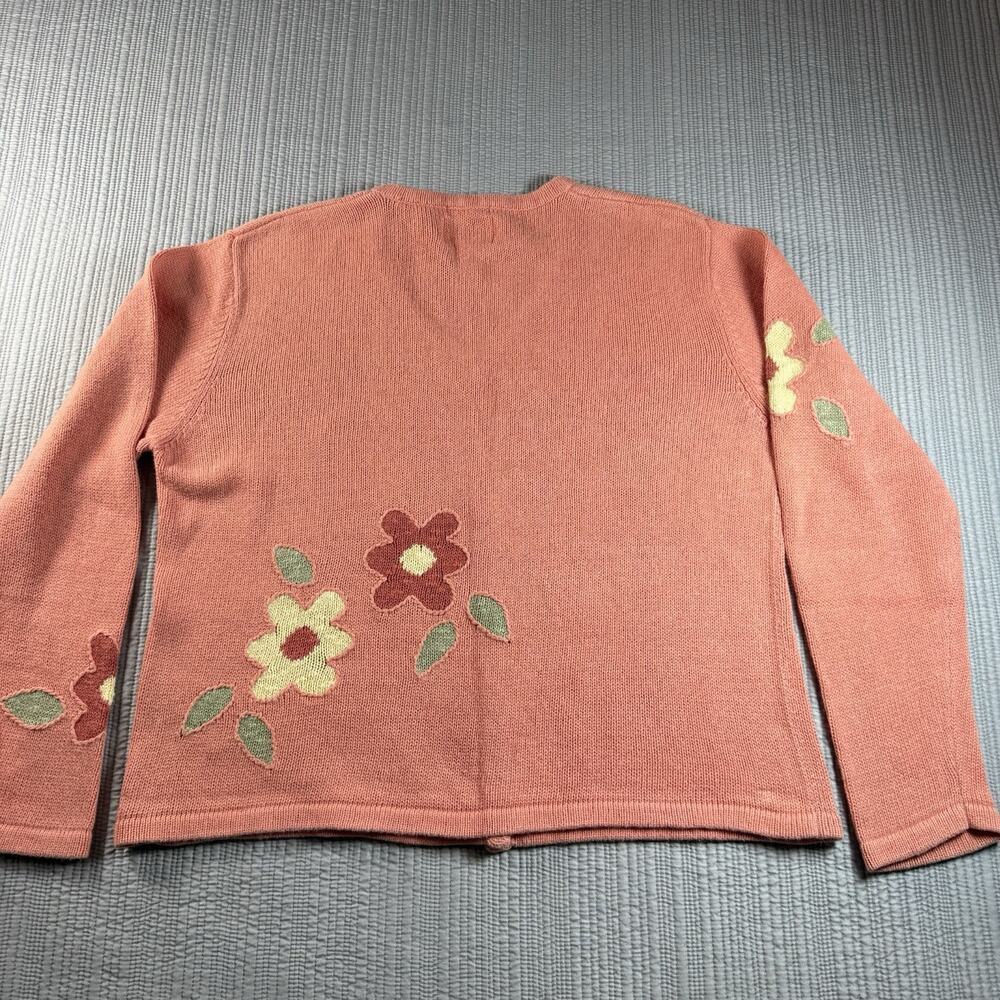 Vintage Christopher Banks Sweater Cardigan Floral Hand Embroidered Womens L Twee - Picture 6 of 6